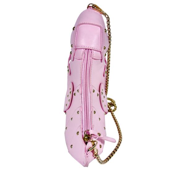 Cute Cartoon Dinosaur Shoulder Bag Pink PU Chain Strap Purse Handbag Clutch Bag - Picture 5 of 13